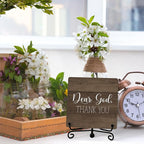 Modern Farmhouse Decor, Home Decor For Living Room, Boho Chic Aesthetic Shelf Decorations, Christian Rutsic Dear God Sign, Farm House Entryway Tv Stand Fireplace Coffee Table Decoration (07)