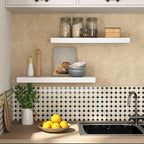 HOOBRO Floating Shelves for Wall, Wall Mounted Shelf Set of 2, 23.6" Hanging Shelf with Invisible Brackets, for Wall Decor Storage in Bathroom Bedroom Kitchen Living Room Office, White WT60BJ01