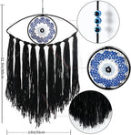 Holmgren Evil Eye Dream Catcher - Black Dream Catchers for Bedroom, Evil Eye Wall Hanging for Witch Dark Decor, Gothic Wall Decorations, Ornament Craft Gift(Black)