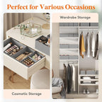 Lifewit Drawer Organizer Clothes for Closet 24 Pack, 3 Sizes Underwear Wardrobe Drawer Dividers, Fabric Foldable Dresser Storage Organizer Bins for Sock, Bra, Lingerie, Undies, Grey