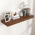 Venusmiles Floating Shelves for Wall, 36 Inch Wide x 12 Inch Deep Floating Shelves, Long Wood Floating Wall Shelf Shelves for Living Room Bathroom Bedroom Kitchen Home - (Walnut, 36" W x 12" D x 2" H)