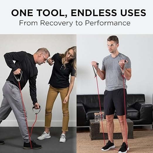 THERABAND Latex Resistance Tubing, Red, Medium Level 2, 25 ft Roll, Professional Grade for Upper and Lower Body Workouts, Cut-to-Length, Color-Coded Resistance Levels