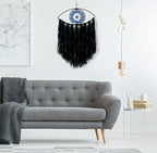 Holmgren Evil Eye Dream Catcher - Black Dream Catchers for Bedroom, Evil Eye Wall Hanging for Witch Dark Decor, Gothic Wall Decorations, Ornament Craft Gift(Black)