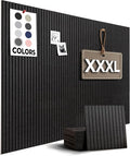 WALLHERO Large Bulletin Board, Tack Board, 59"x36" | 15 Pack | Wall Pin Board, Cork Board Alternative for Walls, Tablero de Corcho para Pared, Cord Board for Wall (Black Slats)