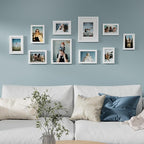 Vittanly 10 Pack Picture Frames Collage Wall Decor, Gallery Wall Frame Set for Wall or Tabletop Display, Engineered Wood and Shatter-resistant Plexiglass, Multi Sizes with 8x10, 5x7, 4x6 Frames, White