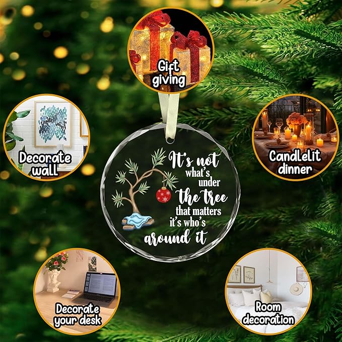 BSQUIELE Christmas Ornament Gifts for Women Men - Christmas Ornaments 2025 for Tree Decorations - Its Not What Under The Tree - Gift for Family, Coworker, Kid, Women, Men, Grandson, Granddaughter