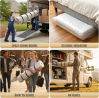 TAILI Mattress Vacuum Storage Bag, Full/Queen Mattress Vacuum Bag with 4 Straps, Sealable Bag for Memory Foam, Latex, Easy Moving, Transport and Storage