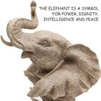H&W Sandstone Elephant - Statue Decoration for Home/Study/Living Room, Great Collectible Figurines, Best Gift for The Man, Sandstone Color