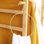 Round Clothes Hangers Metal Scarf Organizer Circular Holder for Closet Storage Home Laundry Accessories 10.03X7 Inch