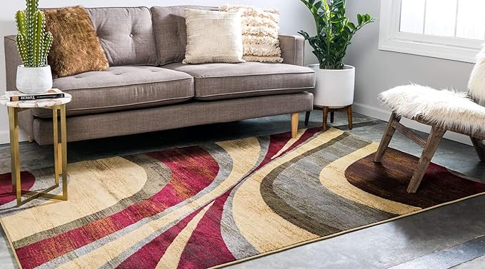Unique Loom Barista Collection Area Rug - Ngada (2' 2" x 3' 1" Rectangle, Beige/ Red)