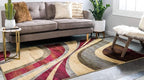 Unique Loom Barista Collection Area Rug - Ngada (4' 1" x 6' 1" Rectangle, Beige/ Red)