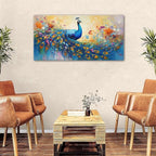 Abstract Peacock Wall Art Colorful Peacock Pictures Wall Decor Abstract Bird Canvas Poster Watercolor Animal Prints Painting Vintage Framed Artwork for Living Room Bedroom Home Decorations 24x48