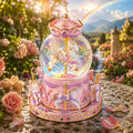 Magical Unicorn Snow Globe with “Somewhere Over the Rainbow” Music, Rotating Carousel Music Box, LED Lights & Glitter Snow, Perfect Birthday, Xmas, Valentine’s Gift, for Girls, Kids & Unicorn Lovers
