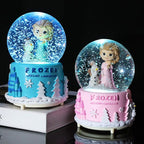 Snow Globe for Kids with Music, VECU 3.14 Inch Little Girl Llluminated Automatic Snow Home Decor for Girls Kids Gift, Musical, Resin/Glass (Large/Pink)