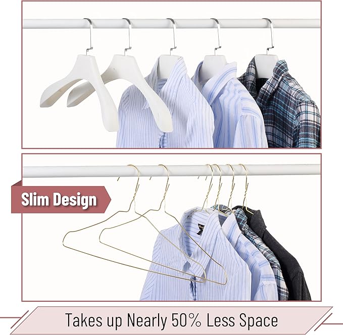 Mr. Pen Gold Metal Hangers - 10 Pack, Wire Coat Hangers for Clothes