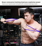 𝘀𝗮𝗻𝘀𝗲𝗻𝘄𝗮𝗻𝘄𝗼 Boxing Resistance Bands for Speed, Strength – Ideal for Fighters, Fitness Enthusiasts to Enhance Combat Techniques and Home Training with Varied Resistance Levels