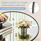 Dewfig Arched Full Length Mirror, 90"x46" Large Floor Mirror with Stand, Oversized Full Body Mirrors for Leaning or Hanging, Wall Mounted Mirrors for Bedroom, Living Room,Dressing Room, Black