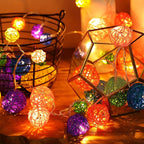 Patelai 36 Pcs Wicker Rattan Balls Decorative Balls for Vase Centerpiece Bowls Orbs Filler for Home Decor,4 Sizes(Multicolored,2.4'',2'',1.6'',1.2'')