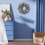 Lavender Wreaths for Front Door 18 Inch Spring Summer Wreath with Lavender,Berries, Butterflies,for Year-Round Use Indoors and Outdoors as Wall, Door, Window, Party and Wedding Decorations