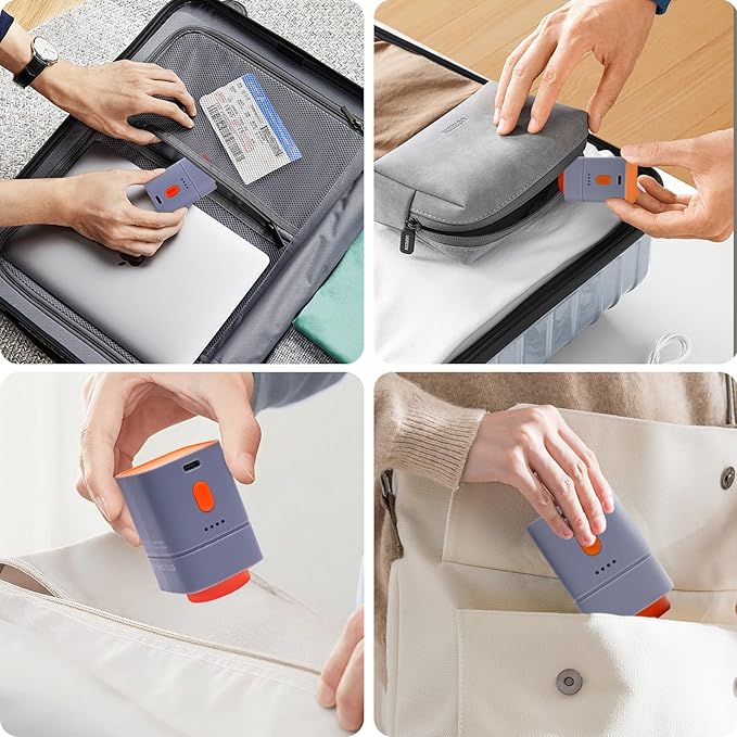 Fast-Charging Wireless Pump and 9 Pack Vacuum Compression Storage Bags,Multi-Size Combo 70% Space Saving for Clothing, Bedding & Seasonal Storage & Space Saver for Luggage