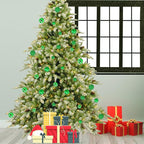Emopeak 24Pcs Christmas Balls Ornaments for Xmas Christmas Tree - 4 Style Shatterproof Christmas Tree Decorations Hanging Ball for Holiday Wedding Party Decoration (Grass Green, 1.6"/4.2CM)