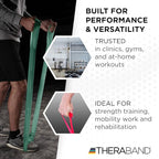 THERABAND CLX Resistance Band with Loops, 5-Foot Non-Latex Exercise Band for Mobility, Rehab, Stretching & Home Workouts, Color-Coded Resistance Levels