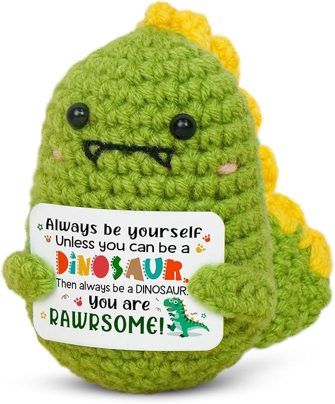 OASSIE Kindergarten Graduation Gifts for Kids - Mini Dinosaur Positive Crochet Animals - Birthday End of Year Preschool Teen Girl Boy Gifts Trendy Stuff for Kids Teens Daughter Sister