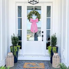 2 Pcs Pink Wreath Sash for Front Door Linen Wreath Ribbon Bow for Yard Porch Garland Home Decor