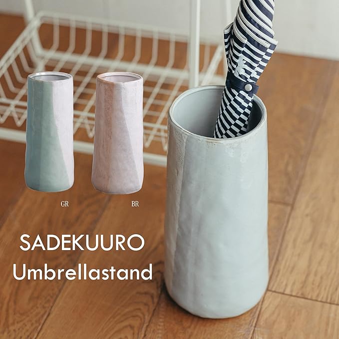 アビテ(Habiter) Avite IG-101-GR Ceramic Umbrella Stand Sadecuro Umbrella Stand (Green) φ5.9 x 13.0 inches (15 x 33 cm)
