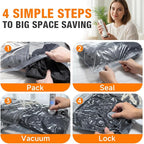 Space Saver Vacuum Storage Bags with Portable Electric Pump, Vacuum Seal Bags for Clothing Travel, Compression Bags for Travel & Home, Clothes, Blankets, Seasonal Storage, 9 Combo (3L/3M/3S)