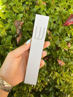 A&S Mezuzot Modern Concrete Mezuzah Case with Scroll, Easy Peel and Stick Mezuza (Grey+ Engraved Shin, 7 Inches)