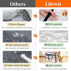 Lifewit 8 Pack Clear Clothes Storage Bags, 60L Plastic Blanket Storage Bag, Vinyl Foldable Moving Bags with Zipper, Closet Organizers and Storage Containers for Bedding, Duvet, Comforter