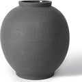 Black Ceramic Large Vase - 11 Inch Round Modern Ceramic Vases,Tall Vase for Decor Living Room Table Decor and Festive Home Interiors