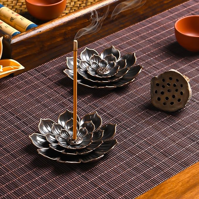 SLKIJDHFB Incense Burner - Incense Stick Holder 6 Incense Holes with Detachable Ash Catcher
