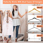 Closet Organizers and Storage, Magic Space Saving Hanger for 40 Heavy Clothes, Smart 360° Swivel Hook Cascading Hangers, Closet Organization Clothes Hangers, College Dorm Room Essentials for Girls