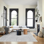 Lahome Abstract Area Rug 6x9, Soft Washable Rug for Living Room Ultra-Thin Non Slip Bedroom Rug, Modern Grey Throw Carpet for Dining Room Office(6'x9',Gray)