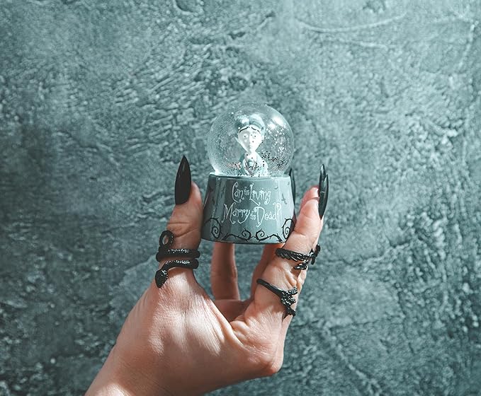 Tim Burton's Corpse Bride Victor Can The Living Marry The Dead? Light-Up Mini Snow Globe for Adults | 3 Inches Tall