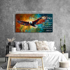 Christian Eagle Wall Art Isaiah 40 31 Poster Bible Verse Wall Decor Inspirational Scripture Canvas Prints Painting Religious Biblical Framed Artwork Bedroom Living Room Home Decoration 29.53x57.87