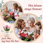 Gifts for Mom from Daughter Son - Cute Mothers Day, Birthday Gifts for Moms, Mother, Mama - 5.51'' x 4.13'' Mother's Day Knitted Positive Tulip Flowers Mom Crochet Doll