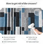 FlyDOIT Modern Geometric Patchwork Area Rug, 4x6 Blue Large Rugs for Living Room, Rockwood Collection Indoor Rugs for Bedroom, Throw Carpet Floor Decor for Entryway Dining Room Office Nursery