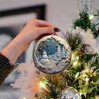 Jabihome Christmas Ornaments 2025, Exchange for Women, Men, Collectible Dated Year Ornaments for Tree, Unique Acrylic Suncatcher, Printed Stained Glass Effect Decor (Snowman Stars)