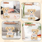 WELLBANEE Mother Gift Bonus Mom, Handmade Crochet Bear for Sentimental Mothers Day Birthday Present for Stepmom, Appreciation Keepsake for The Best Bonus Mom Ever, Small Desk or Shelf Décor Bear