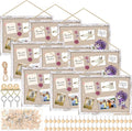 Teling 9 Pack Wood Bulletin Boards with Linen 12''x 16'' Cork Board for Walls with 90 Pushpin Decorative Wood Framed Display for School Office Home Decor (Netural White)