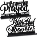 Jetec I Still Remember The Days I Prayed Sign Inspirational Table Blessed Signs Motivational Decor Farmhouse Table Home Centerpieces Faith Wooden Shelf for Living Room Office(Stylish Style)