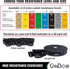 CanDo Multi-Grip 6 Foot Exercise Resistance Band with Hand/Foot Loops for Total Body Workouts, Training, Rehab, Stretching and Therapy
