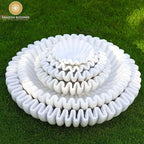SWADESHI BLESSINGS HandCrafted Marble Ruffle Bowl/Antique Scallop Bowl/Fruit Bowl/Vintage Ring Dish/Decorative Flower Dish/HouseWarming Gift/Wedding Gifts/Urli (9 Inches)