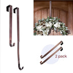 Haute Decor Adapt Adjustable Length Wreath Hanger 2 Pack (Bronze) Front or Back Door Decor Holders with Pads on The Back, Holds up to 10 lbs. Oil-Rubbed Bronze 2 Pack