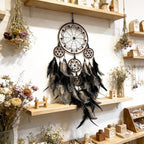 Black Dream Catchers wall hangings Room Decor,Large Dream Catcher for Adults,Handmade Boho Dreamcatcher for Home Decor Turquoise Hanging Ornament for Living Room Dorm Decor Hippie Gifts