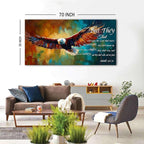 Christian Eagle Wall Art Isaiah 40 31 Poster Bible Verse Wall Decor Inspirational Scripture Canvas Prints Painting Religious Biblical Framed Artwork for Bedroom Living Room Home Decoration 35x70