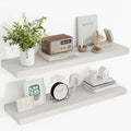 Acovy 36 Inch Floating Shelves, 36"x9.25"x1.5" Inch Deep Floating Shelves for Wall, Wooden Shelves for Bathroom, Bedroom, Living Room, Cream White Oak, 2 Pieces